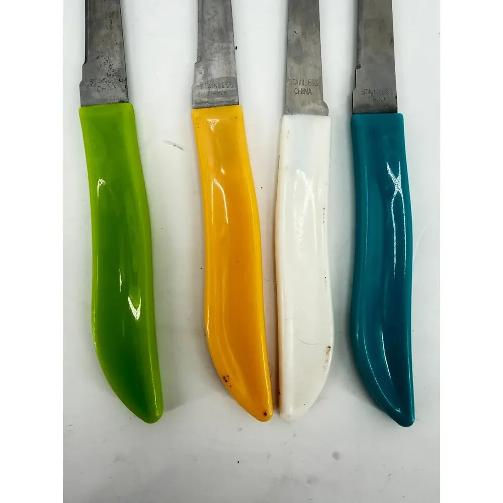 Stainless Steel Paring Knives Set of 4 Utility Fruit Vegetable Kitchen Cutlery